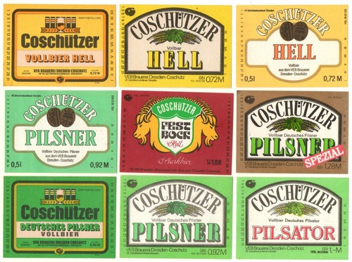 Ddr bieretiketten coschütz - 9,