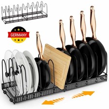 Pfannenhalter Topfdeckel Pfanne Topf Geschirr Aufbewahrung Küche Organizer Regal