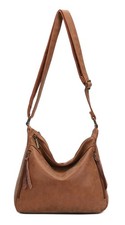 DAMEN TASCHE Schultertasche Shopper Cross Over Bag Umhängetasche Leder Optik 