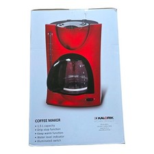 Kalorik Kaffeemaschine Kaffeeautomat 900 Watt metallic rot 1,5 Liter 