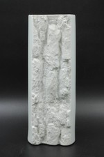 Bareuther Waldsassen Vase 212 weiß Porzellan Bisquitporzellan 70er Jahre H 29 cm