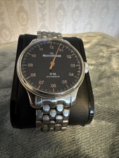 Meistersinger Unomat Automatikuhr, Stahlblau, Herren Nr:03