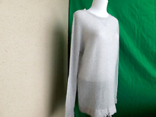 "GC fontana"Damen Fein-Lochstrick Long Pullover gr.42.Hellgrau.Kuschelig warm.