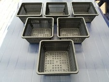 6 Pflanzkörbe für Wasserpflanzen aus Kunststoff für den Gartenteich,