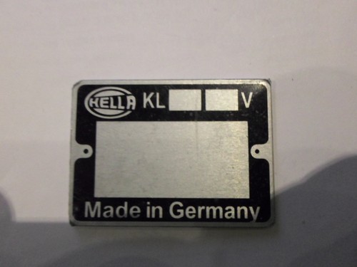 Typenschild schild hella - schild,