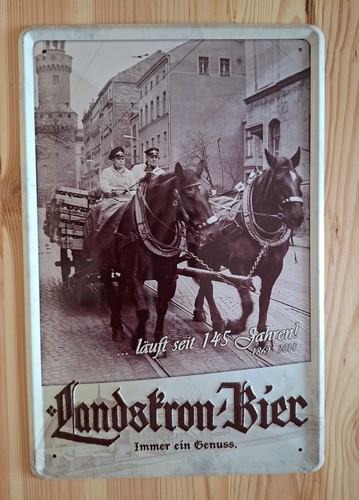 Landskron bier blechschild - blechschild, –