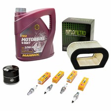 Wartung Set Ölfilter Luftfilter Zündkerze Öl 4L für Yamaha YZF-R1 R1 R 1 1998-01