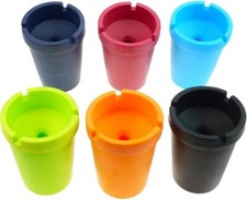 6 Stück Aschenbecher in Eimerform, einfarbig, Auto - Sturm - Windaschenbecher