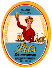 Sehr alte deutsche Bieretikett