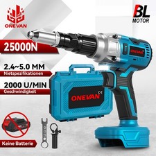 Akku Nietpistole 25000N Elektrisch Blindnietgerät Popnietenzange Für Makita 18V 