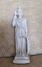 Athena Minerva griechische römische Göttin handgemachte Statue Figur, gebraucht.