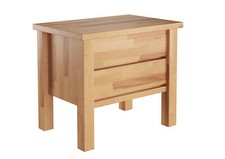 Nachtkonsole Nachttisch zwei Schubladen Buche Massivholz geölt