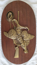 Bronze Jagdrelief auf Holz