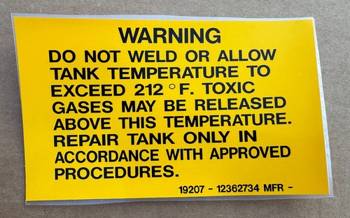 Aufkleber warning not weld - aufkleber,