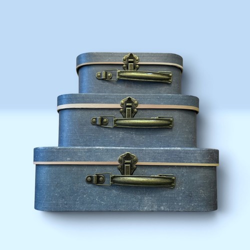 Set pappkoffer metallgriffen - pappkoffer,