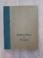 Uralte Dokumentenmappe  Urkundenmappe mit Ratgeber 24 Seiten 5 Ablagefächer