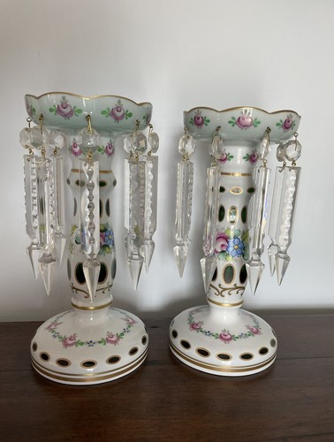 Paar böhmische überfang - paar, glas