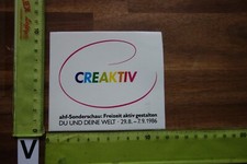 Alter Aufkleber Reise Stadt Hotel Messe Ausstellung CREAKTIV 1986 Hamburg