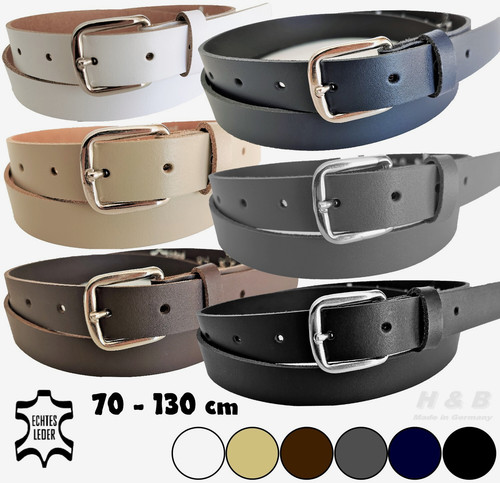 Leder gürtel glatt schmal - leder,
