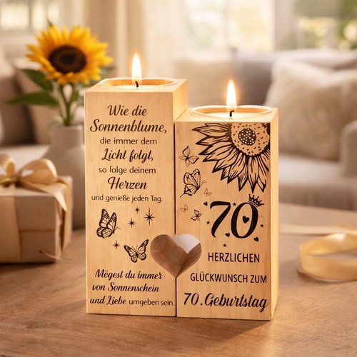 Teelichthalter holz - holz, 70