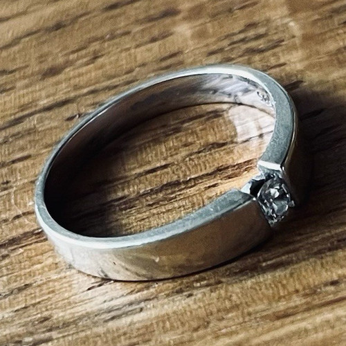 585 14k weißgoldring 54 - weißgoldring, gr.