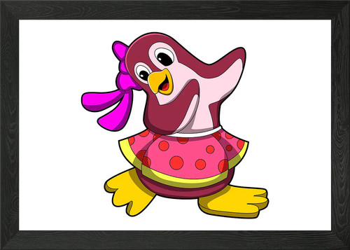 Penguin dance skirt - penguin, framed