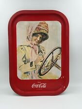 Coca Cola Tablett Serviertablette Dame 40x27 Sammler Artikel Sammlung Retro ￼