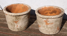 2er Set Blumentopf Übertopf Zement Shabby Landhausstil Pflanztopf  13x13x10 cm