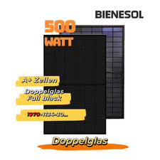 500 Watt Solarmodul Solarpanel FULL BLACK Bifazial Glas/Glas 500 Watt