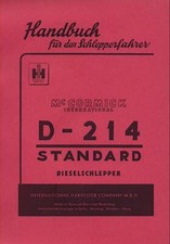 Betriebsanleitung D-214 D Mc Cormick IHC D-Serie