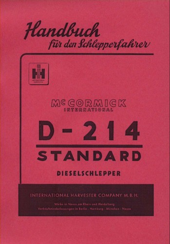 Betriebsanleitung 214 mc - betriebsanleitung, d