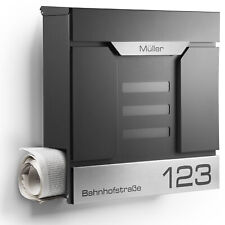 Moderner Briefkasten Anthrazit