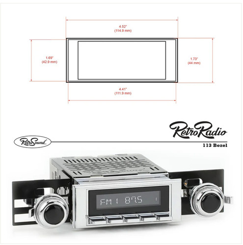 Retro radio einbaublende 113 - retro,
