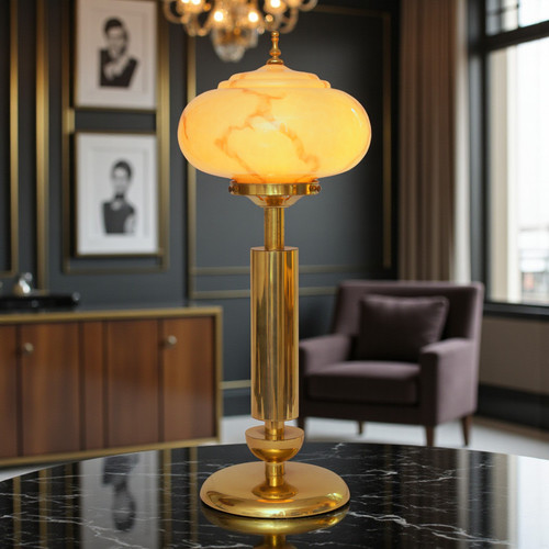 Art deco design messinglampe - deco,