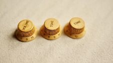 Heavy Aged/Reliced Creme Knöpfe Poti Knobs (3) Small Numbers Strat Stratocaster