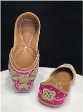 Damen Jutti Indisch Mojari Stickerei Khussa UK Größe 4-8 Tripti Hochzeitsschuh