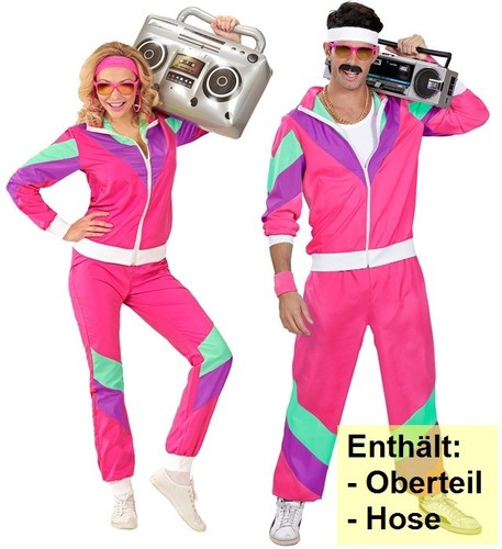 Unisex kostüm 80er - 80er, dame