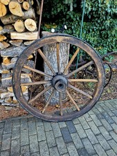 Wagenrad 118cm HOLZ ANTIK LEITERWAGEN KUTSCHE BAUERNHOF Deko Top Zustand!!!