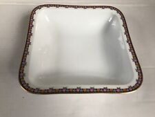 Große eckige Gemüseschale Schale mit Blumenband HR Hutschenreuther Selb *
