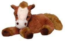 Pferd Harry Kuscheltier Plüschtier Stofftier braun liegend 30 cm Klein Weich