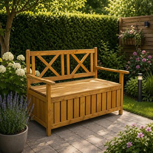 Truhenbank gartenbank sitzbank - truhenbank,