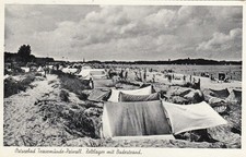 Ostseebad Travemünde-Priwall, Zeltlager am Badestrand gl1937 F7806