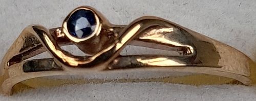 Damenring gold 333 saphir - gold, 333/-