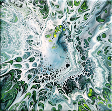 Acrylbild Original Fluid Painting Modern Color57 klein Kunst Gemälde Jannys ART