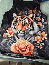 Damen tiger top mit motiv große 48 neue ohne edikett nie getragen