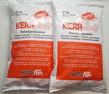 HobbyFun 2x5 kg = 10 kg KERAflott Reliefgießpulver Gießmasse Keramikpulver