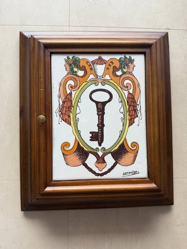 Vintage schlüsselkasten holz - schlüsselkasten,