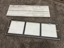 2x Foto-Leinwand 30x90 cm mit Schnüren & Mini-Wäscheklammern – Deko für Fotos