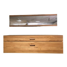 InCasa Hängesideboard Casa Vita Kernbuche Massiv Geölt ohne Spiegel