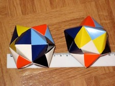 Origami Würfel Stern 7 cm Kunst Papierkunst Dekostern Dekofigur Dekowürfel Art